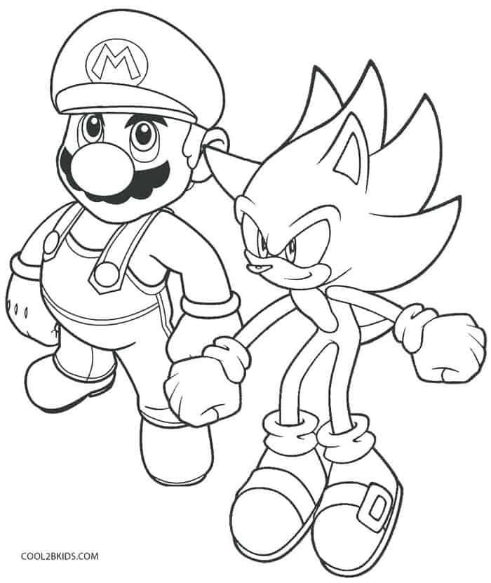 Free Printable Mario And Sonic Coloring Pages