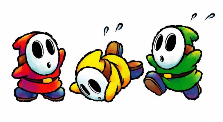 Yoshi Shy Guy Mario Coloring Pages