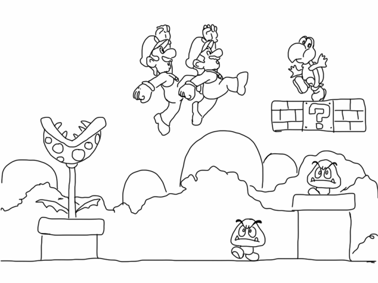 Mario Bros Coloring Book Pdf