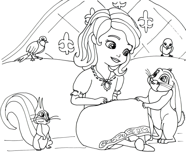 Mermaid Sofia The First Coloring Pages