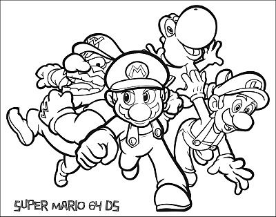 Super Mario 64 Printable Coloring Pages