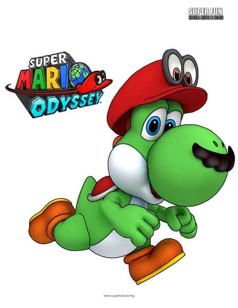 Super Mario Odyssey Dragon Coloring Pages