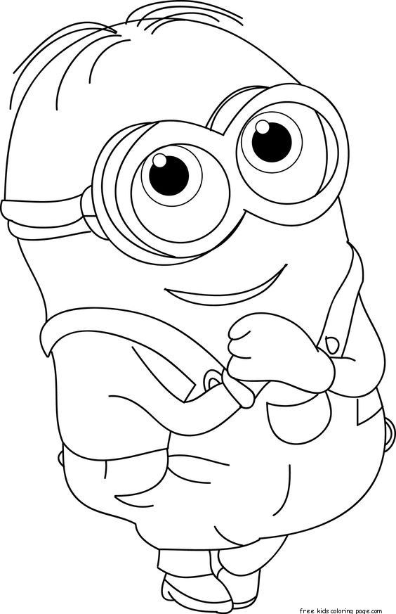Free Printable Print Minion Coloring Pages