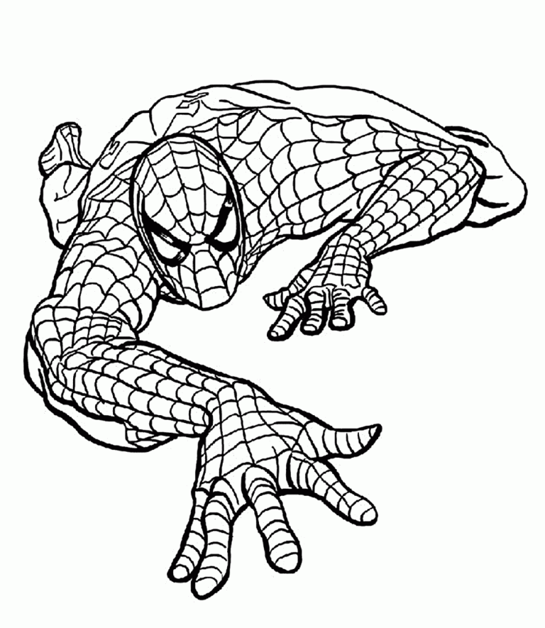 Cool Easy Spiderman Coloring Pages