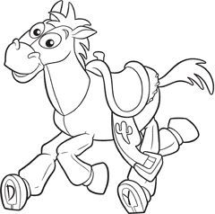 Toy Story Jessie And Bullseye Coloring Pages