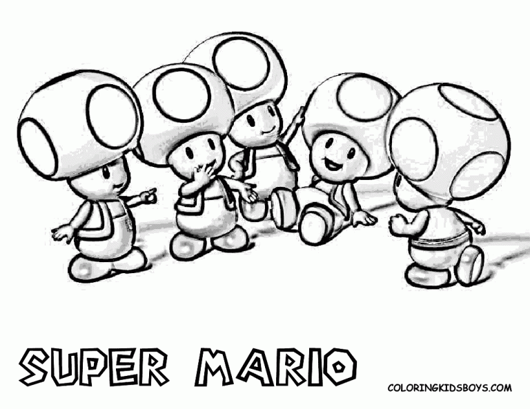 Paper Mario Toad Coloring Pages