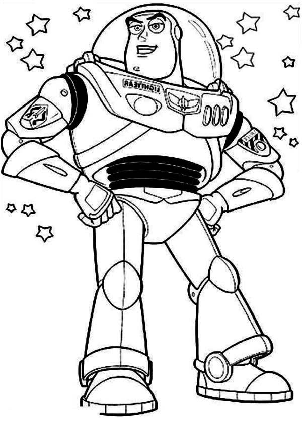 Buzz Lightyear Easy Toy Story Coloring Pages
