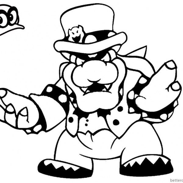 Bowser Super Mario Coloring Pages