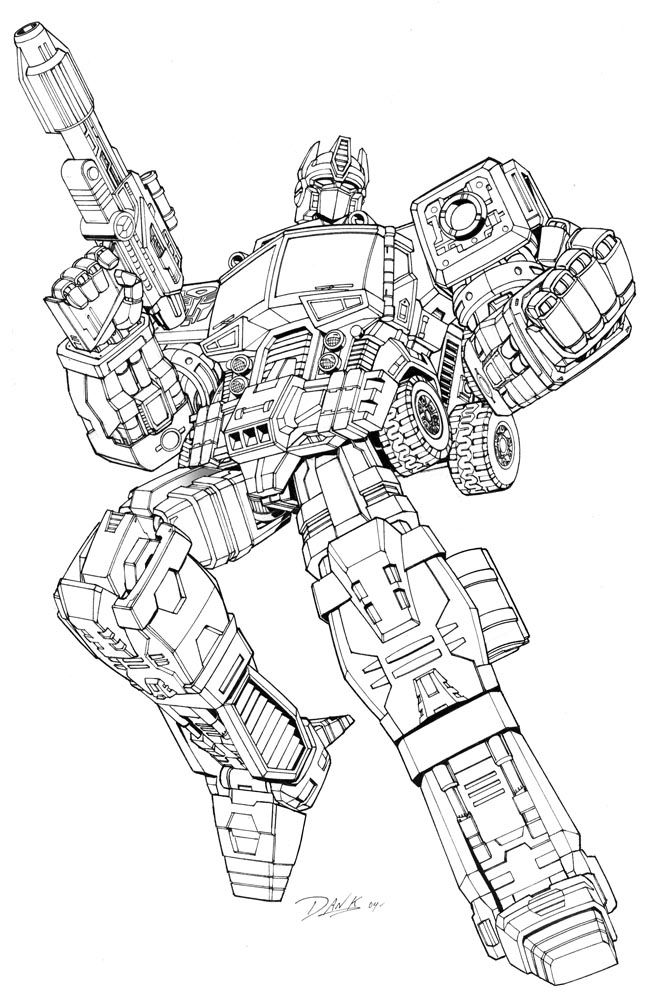 Grimlock Optimus Prime Transformers Coloring Pages