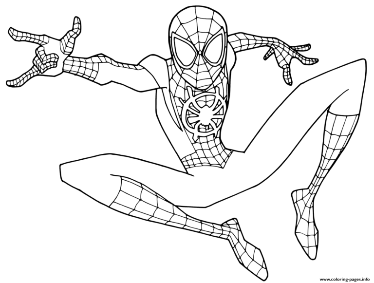 Black Spiderman Coloring Pictures