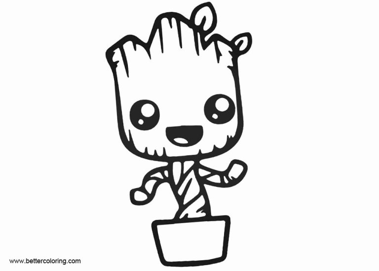 Printable Baby Groot Coloring Pages