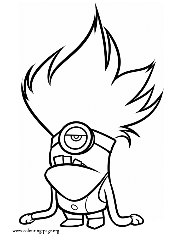 Printable Easy Minion Coloring Pages