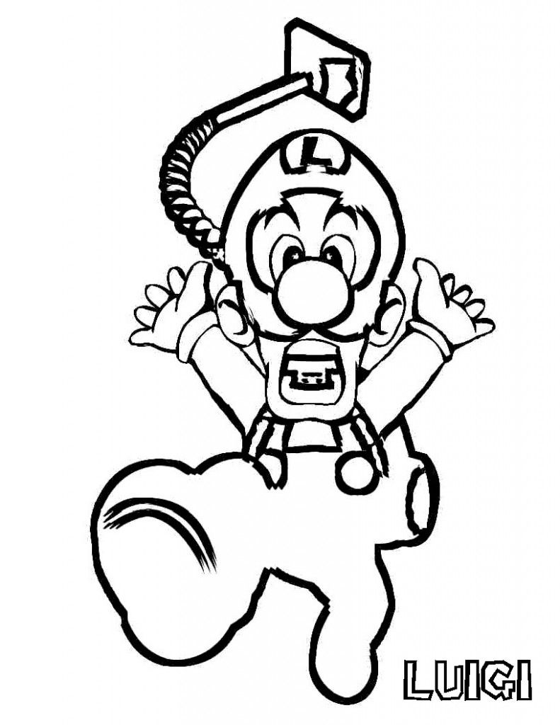 Printable Full Page Mario And Luigi Coloring Pages