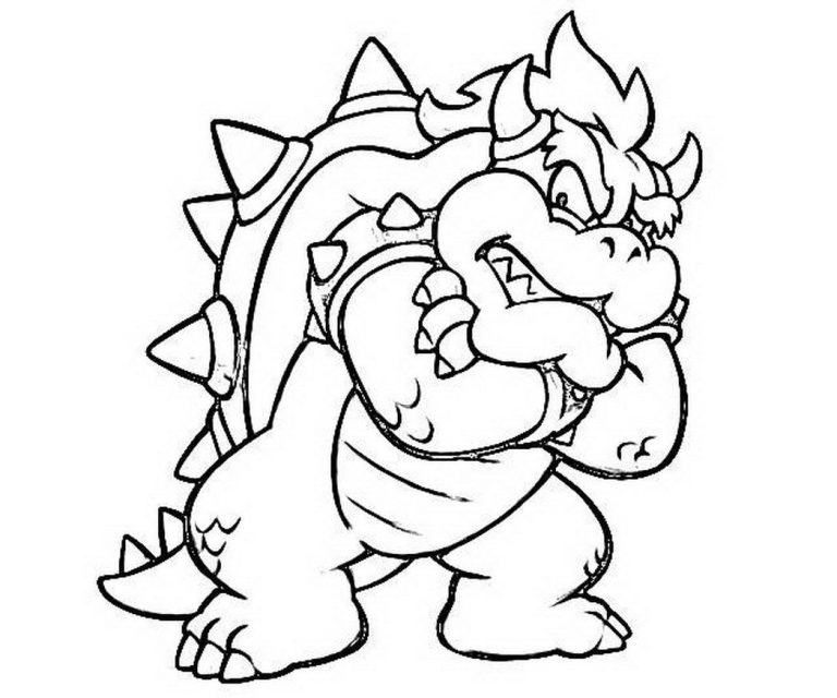 Dry Bowser Mario Kart Coloring Pages