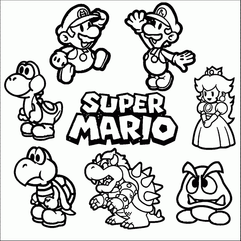 Super Mario 3d World Coloring Pictures