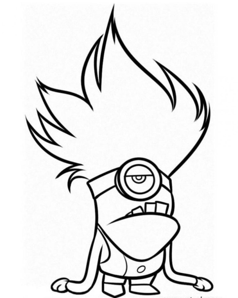 Free Minion Halloween Coloring Pages