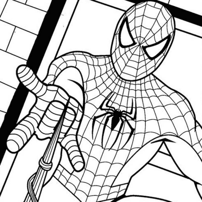 Coloring Book Cute Spiderman Coloring Pages