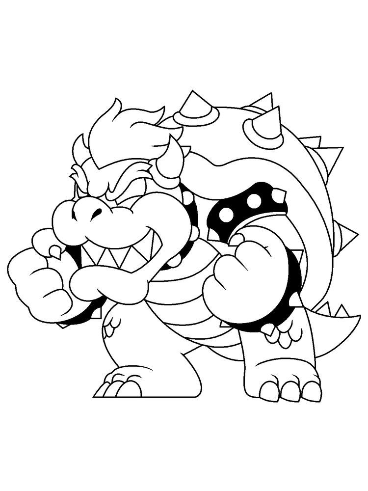 Family Bowser Mario Odyssey Bowser Coloring Page