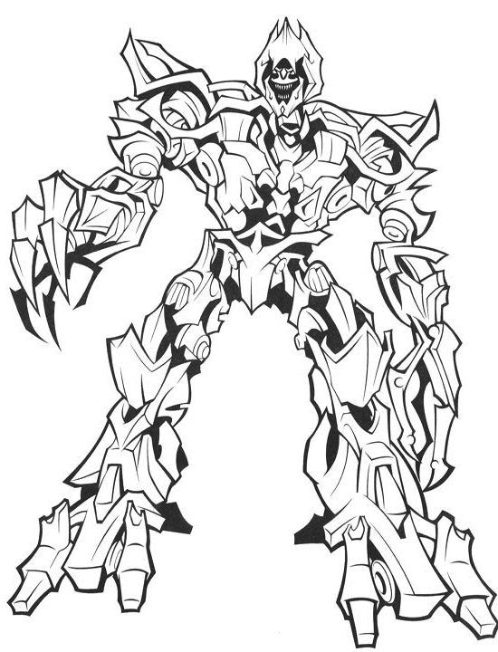 Printable Megatron Transformers Coloring Pages