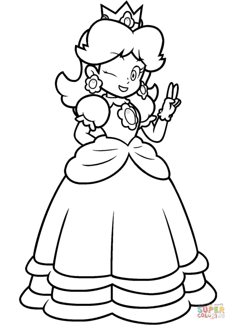 Daisy Super Mario Coloring Pages