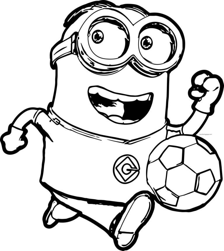 Free Printable Template Minion Coloring Pages