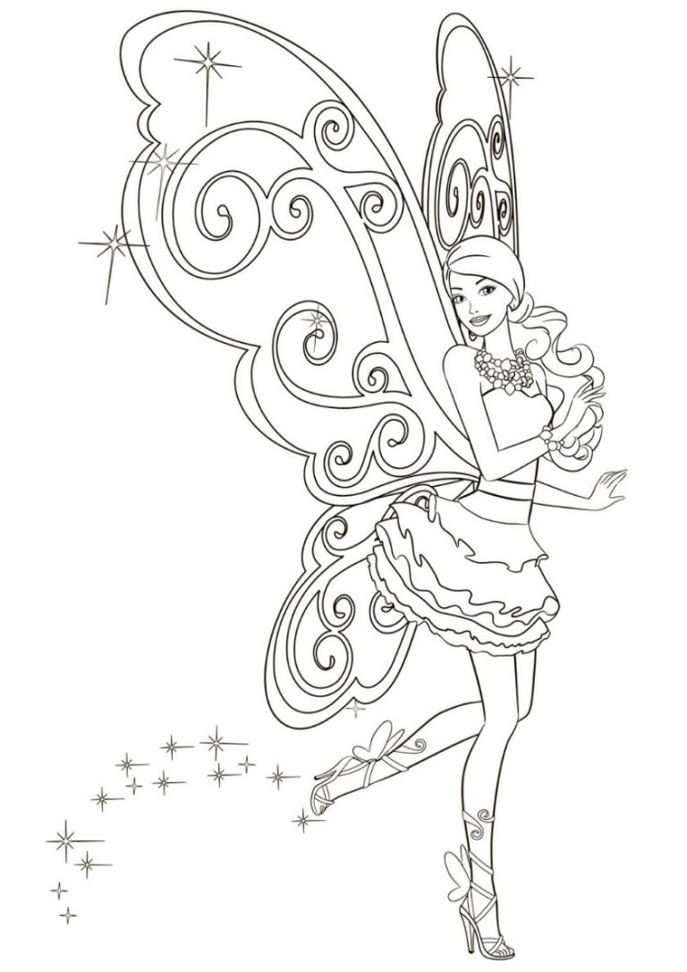 Mermaid Fairy Coloring Pages Printable