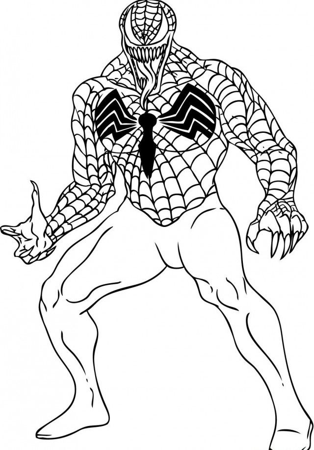 Coloring Book Spiderman Venom Coloring Pages