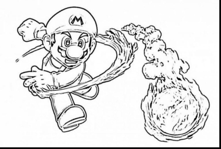 Mario Halloween Coloring Pages For Kids