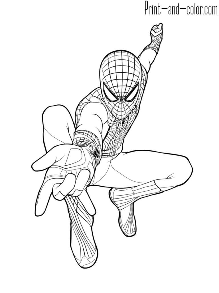 Cute Spiderman Coloring Pages Easy