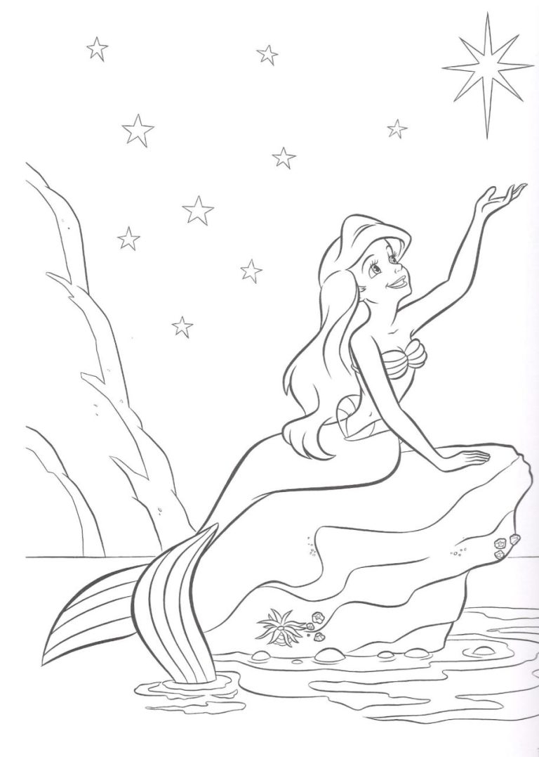 Disney Free Printable Mermaid Coloring Pages