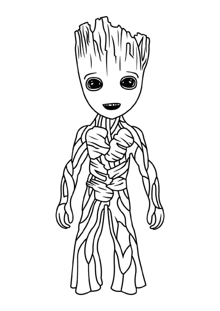 Dancing Baby Groot Coloring Pages