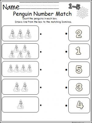 Preschool Numbers 1 6 Worksheets