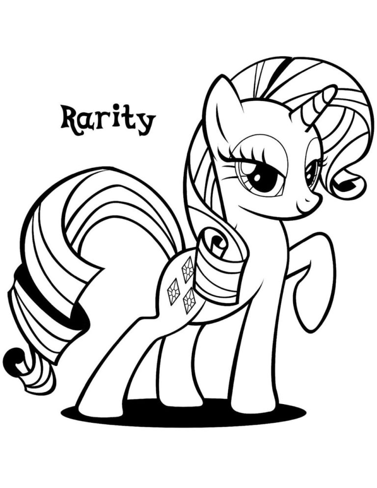 Rarity Rainbow Dash My Little Pony Coloring Pages