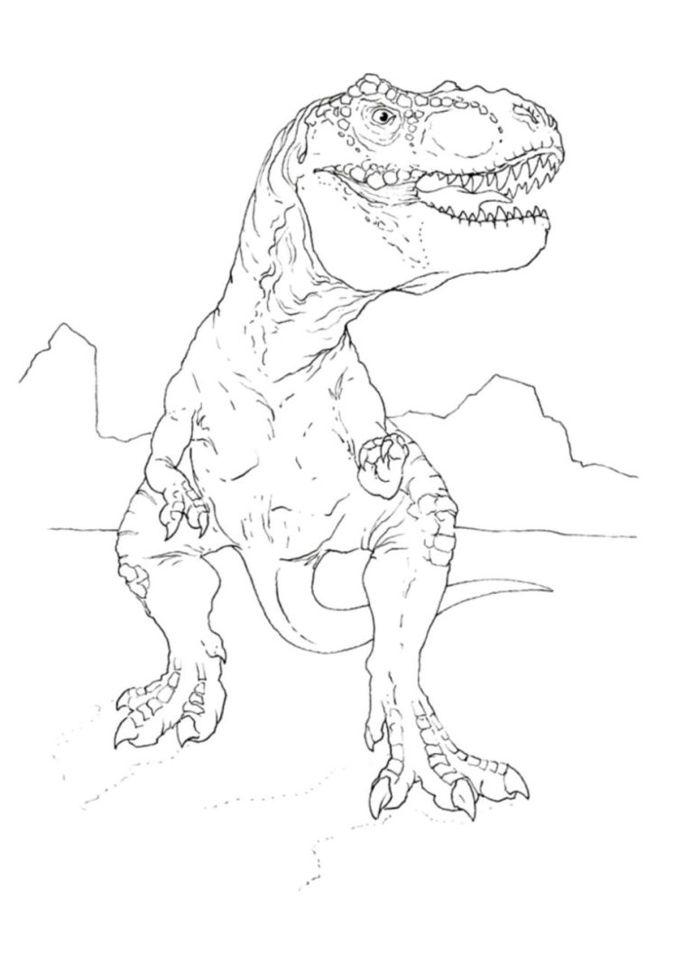 T Rex Tyrannosaurus Rex Jurassic World Coloring Pages