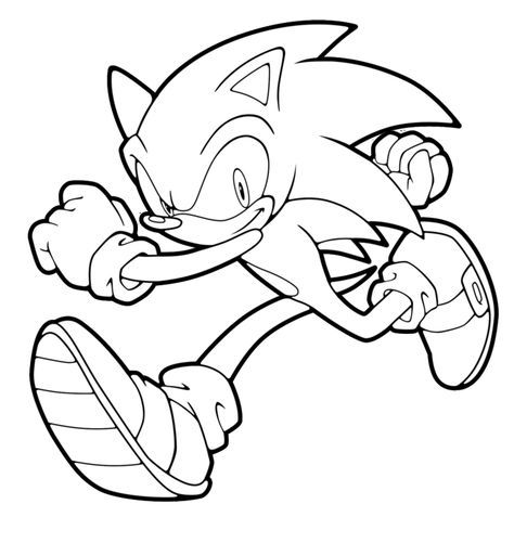 Sonic The Hedgehog Running Coloring Pages