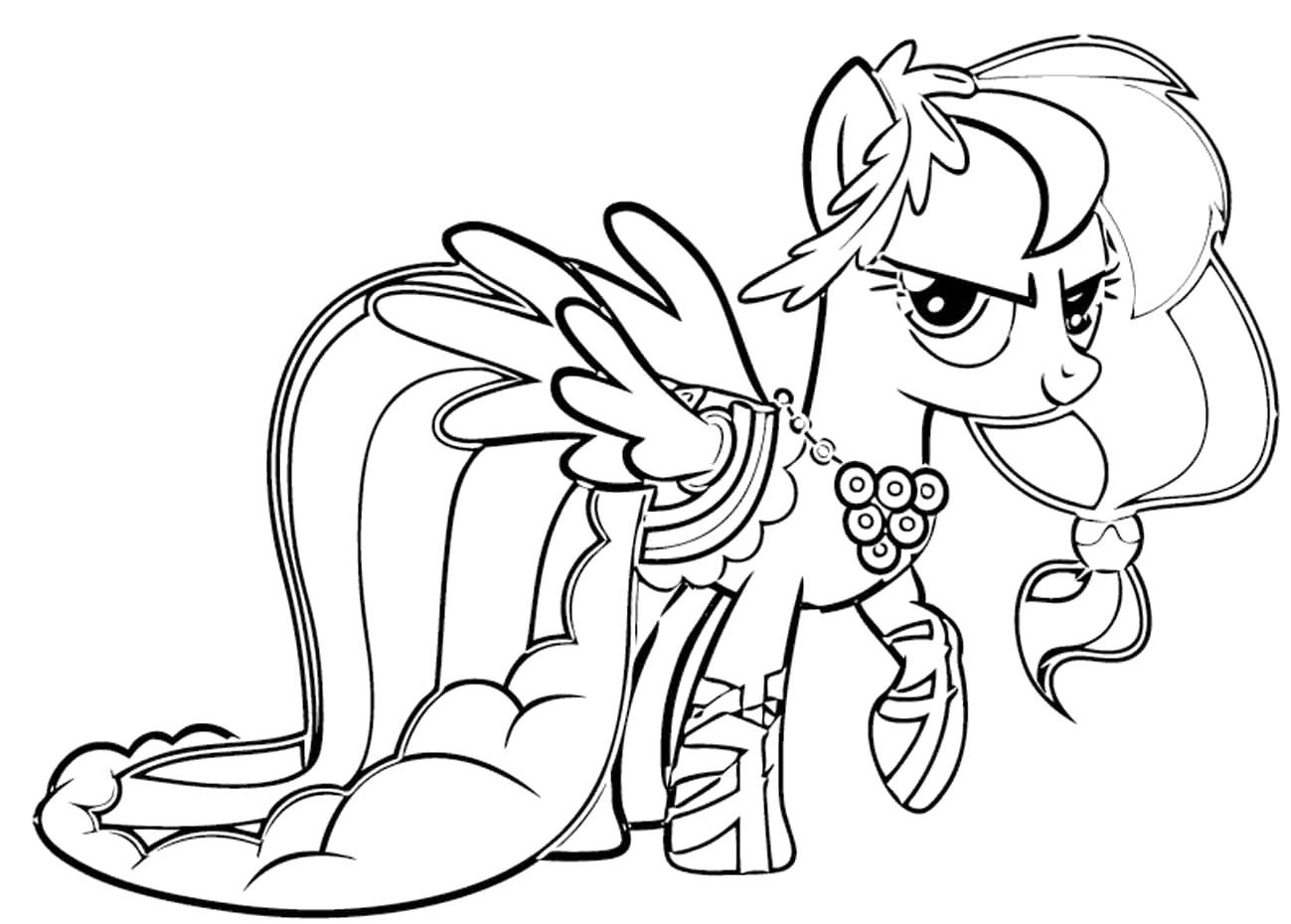 My Little Pony Rainbow Dash Coloring Pages My little pony coloring