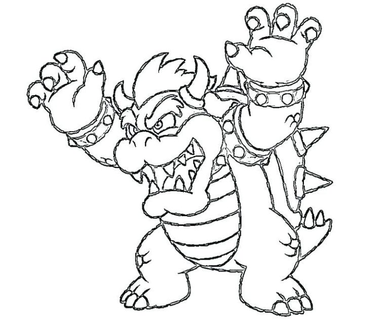 Bowser Jr Coloring Pages Free