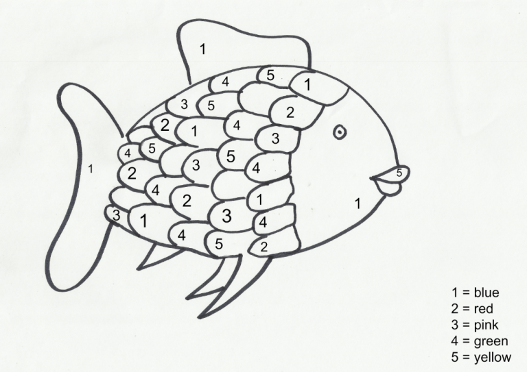 Rainbow Fish Free Coloring Pages