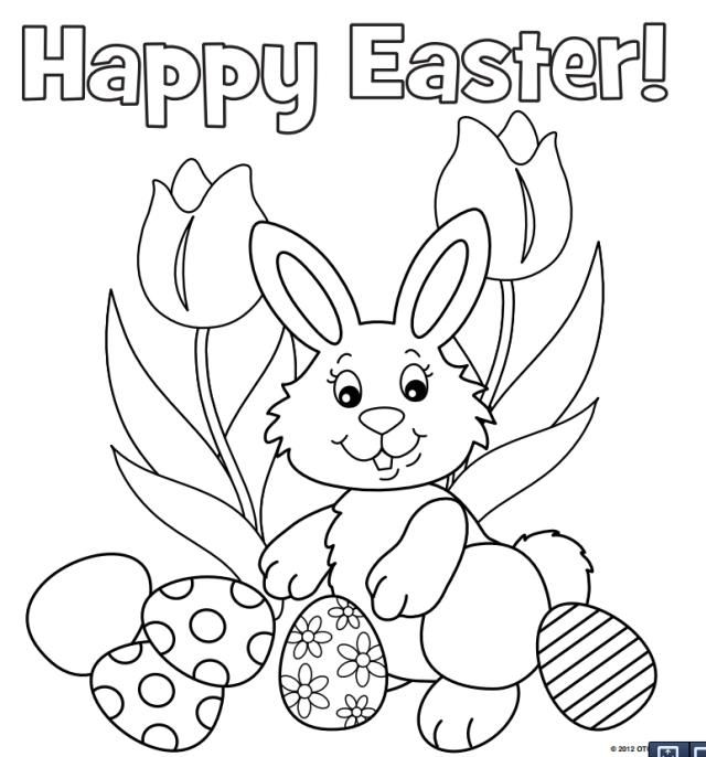 Easter Bunny Colouring Pages To Print