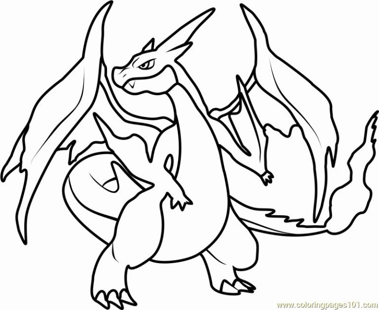 Pokemon Coloring Pages Mega Charizard Y