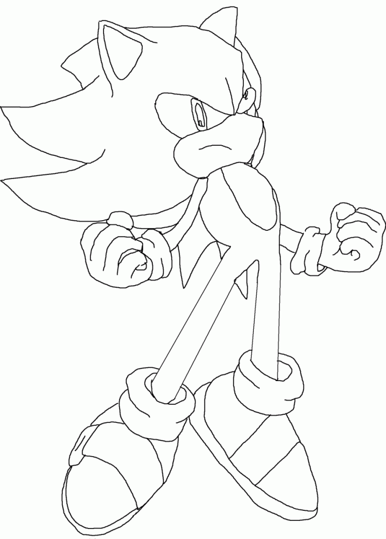 Super Sonic The Hedgehog Coloring Pages To Print