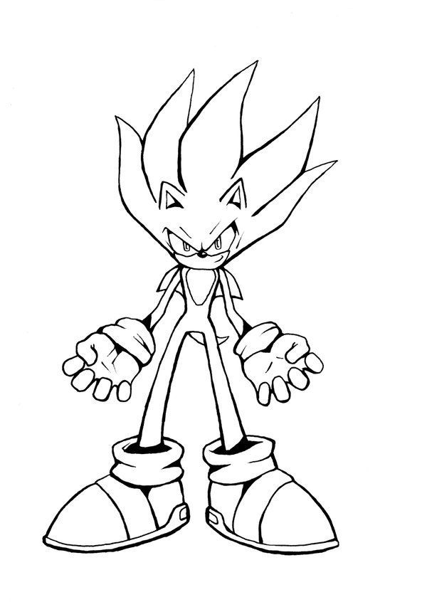 Printable Coloring Book Super Sonic Sonic The Hedgehog Coloring Pages