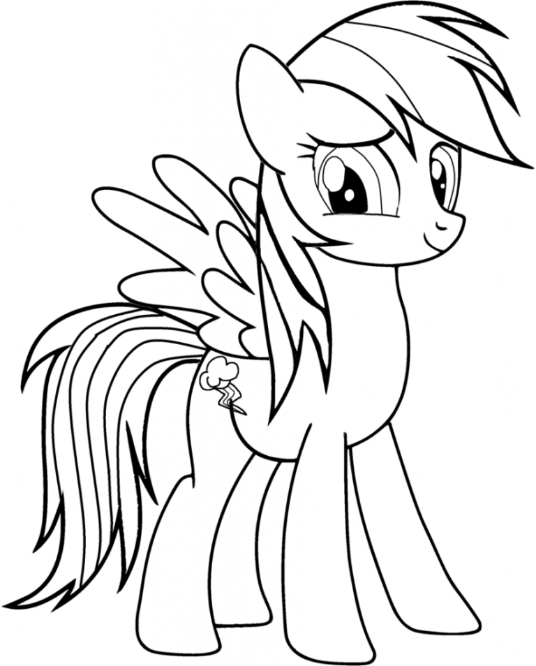 Rainbow Dash Printable My Little Pony Colouring Pages