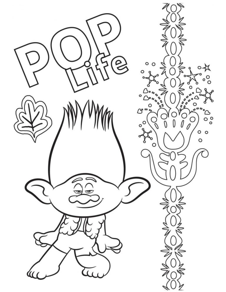 Trolls World Tour Coloring Pages Poppy