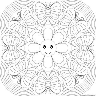 Rainbow Mandala Rainbow Coloring Pages For Adults