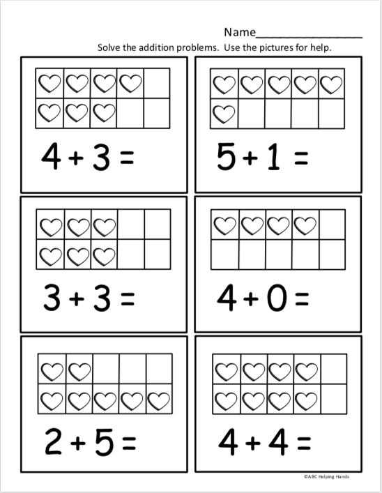Beginning Kindergarten Math Worksheets Free