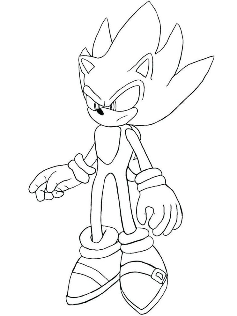 Dark Sonic Vs Shadow Coloring Pages