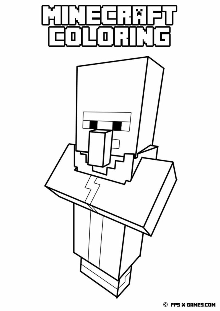 Free Printable Halloween Minecraft Colouring Pages