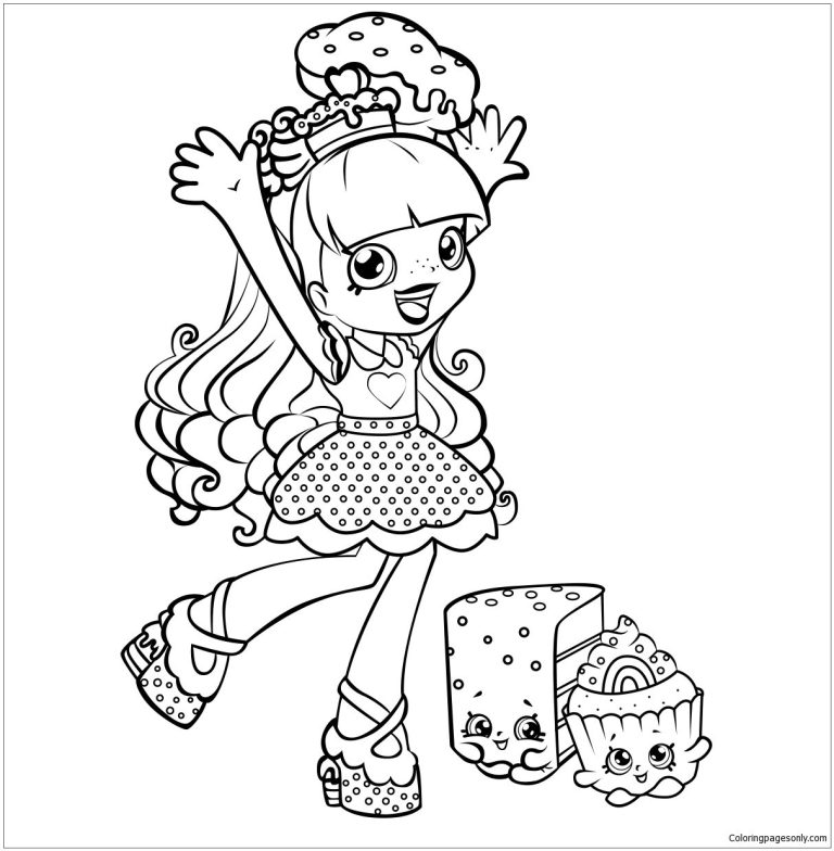 Rainbow Kate Shopkins Shoppies Coloring Pages