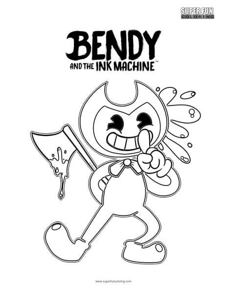 Full Body Minecraft Bendy Coloring Pictures